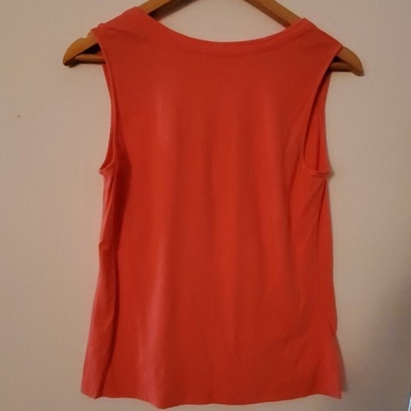 Lands End Orange Sleeveless Blouse XS - Picture 3 of 3